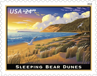 Sleeping Bear Dunes Forever stamp