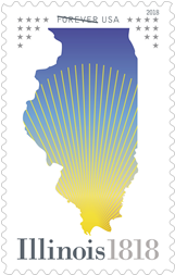 Illinois statehood stamp