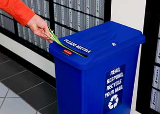 Lobby recycling bin