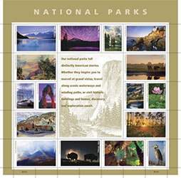 The National Parks Stamp Pane The National Parks Stamp Pane