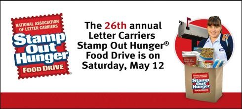 Letter Carriers Food Drive Saturday May 12