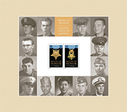 Korean War Medal of Honor Forever stamp sheet Korean War Medal of Honor Forever stamp sheet