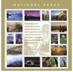 National Parks Stamp pane