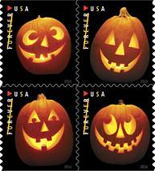 Jack-o'lanterns stamp