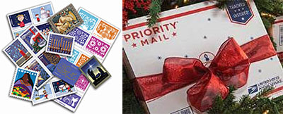 stamps and holiday packages