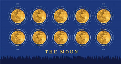 New Moon International stamp sheet