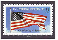 Honoring Veterans stamp