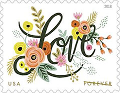 the Love Flourishes Forever stamp