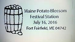 Maine Potato Blossom Festival pictorial cancellation Maine Potato Blossom Festival pictorial cancellation