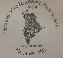 Machias Wild Blueberry Festival postmark.