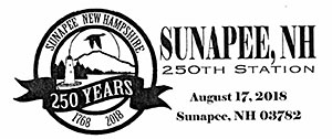 250th Anniversary of Sunapee picture postmark 