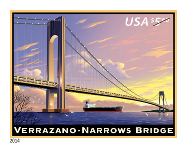 Verrazano-Narrows Bridge Priority Mail Stamp