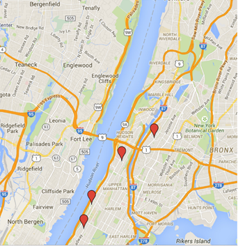 Click on image to view NYC dog attack locations