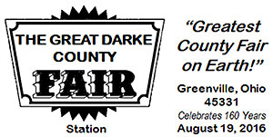 the 160th Great Darke County Fair pictorial postmark