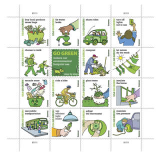 Go Green stamps