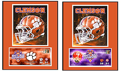 Limited-Edition National Championship Commemorative envelopes and artwork 