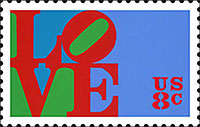 Love (1973) Color-aid collage on board