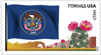 the Utah State Flag stamp the Utah State Flag stamp