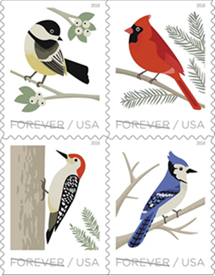 Birds of Winter stamps