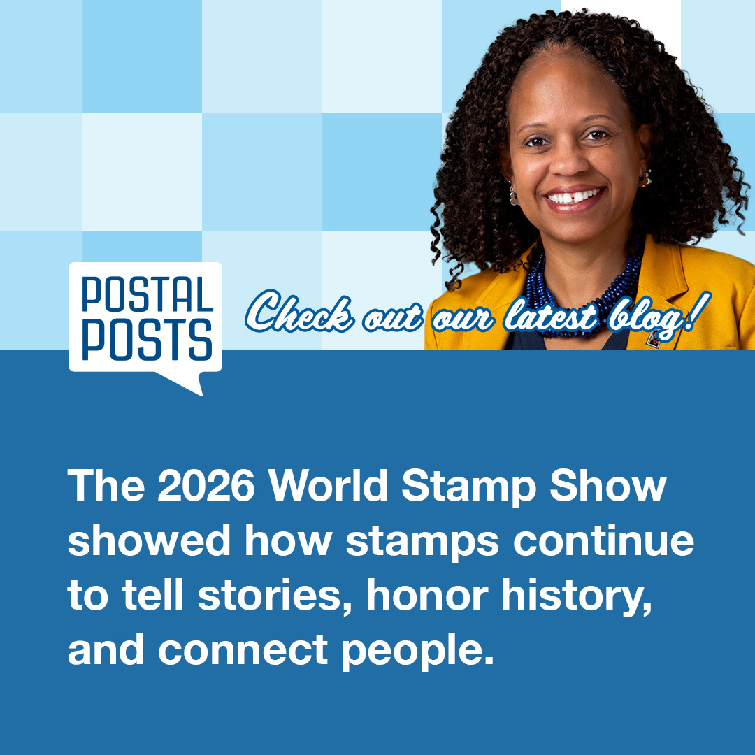 USPS latest blog post: The 2026 World Stamp Show showed how stamps continued to tell stamp stories, honor history, and connect people.