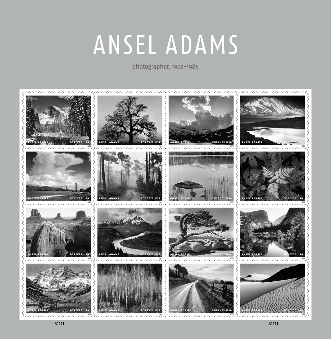 Sheet of 16 Ansel Adams Forever stamps