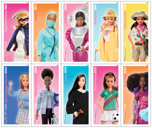 Barbie Stamps Set