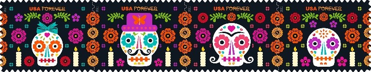 Day of the Dead stamps