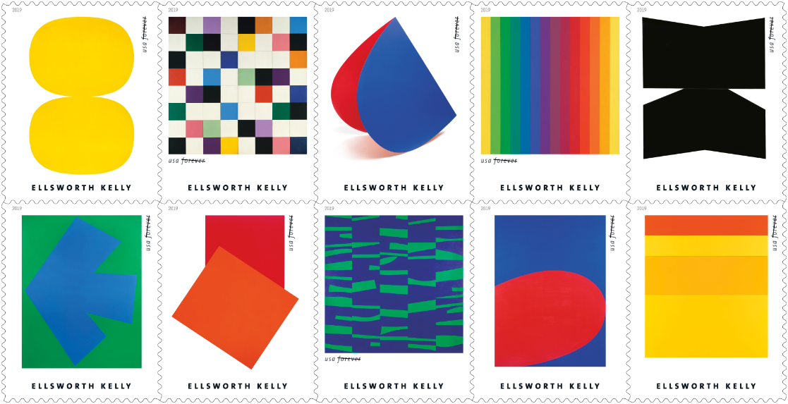 Ellsworth Kelly artworks stamps