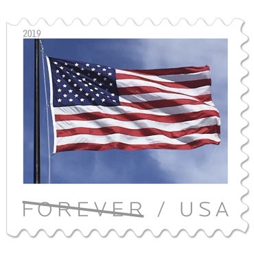forever USA flag stamp