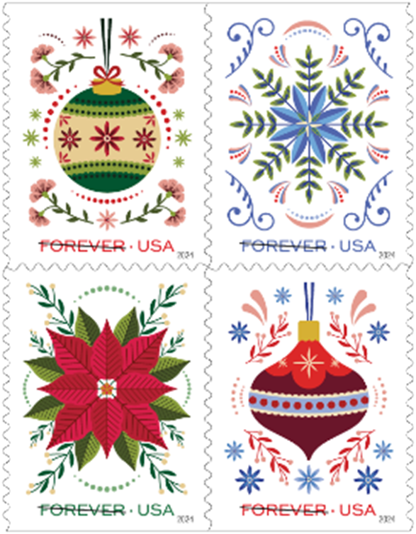 2024 Usps Holiday Stamps Neila Whitney