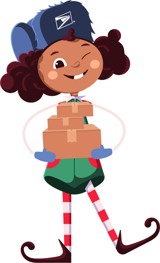 Holly with boxes