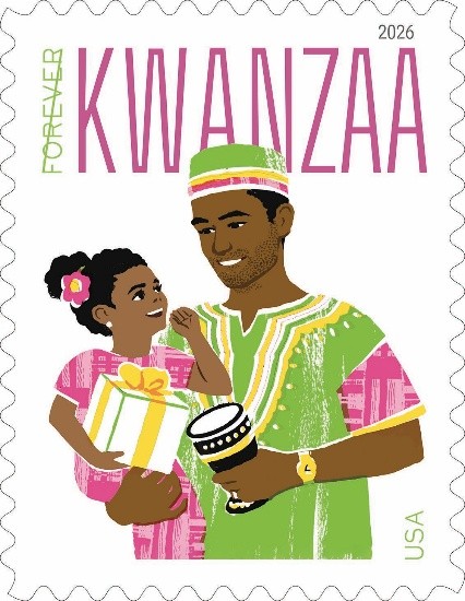 U.S. Postal Service Features Joyful Father and Daughter On Latest Kwanzaa Stamp