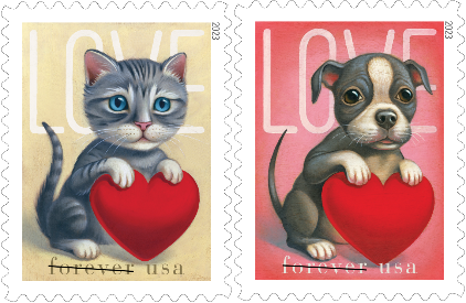 Love of Pets Forever stamps