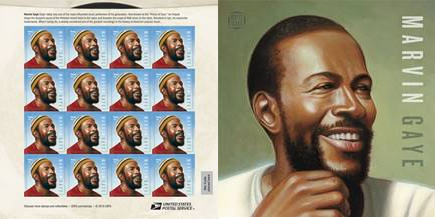 Marvin Gaye Forever stamp sheet
