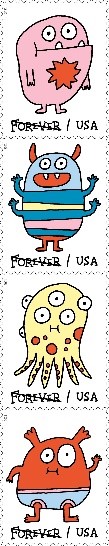 Message Monsters stamps