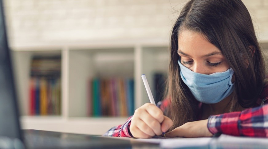 Girl writing a letter