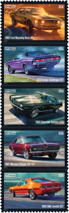 Pony Cars stamps