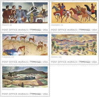 Post Office Murals stamps