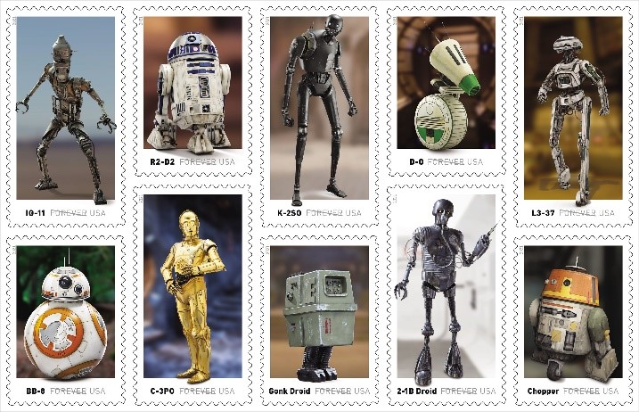 Stamps Featuring Beloved Droids