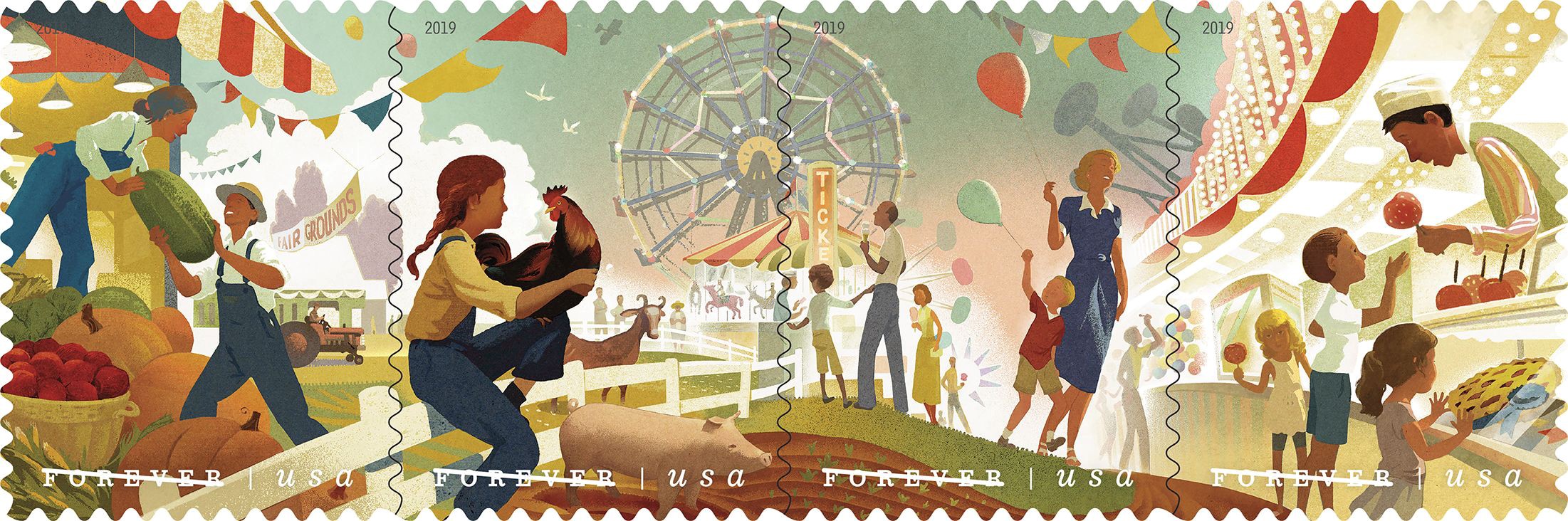 America's state and county fairs Forever stamps