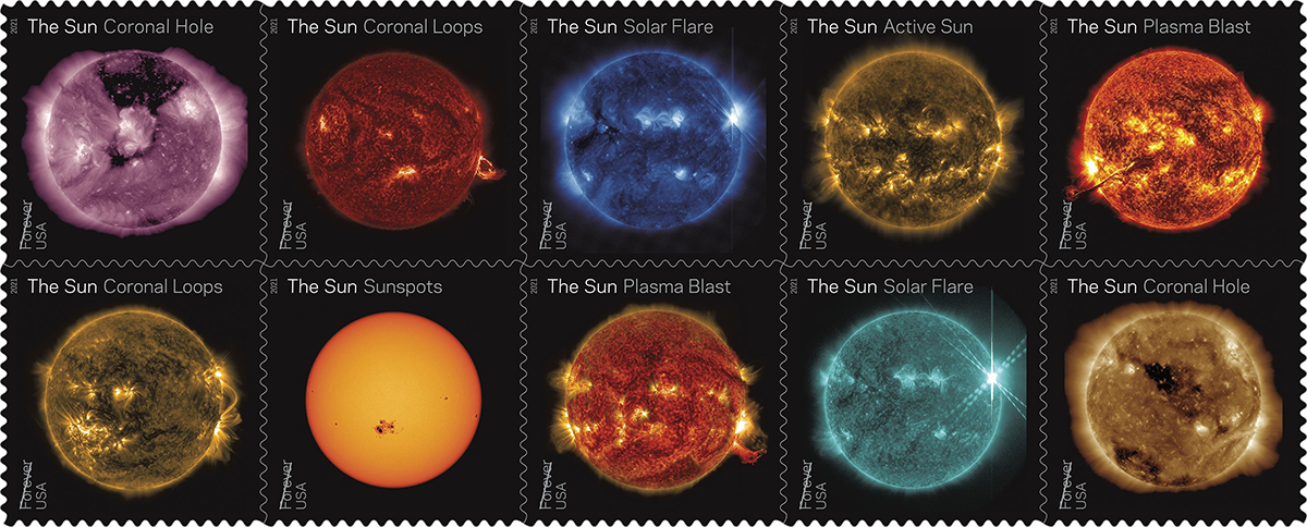 Sun Science Forever stamps