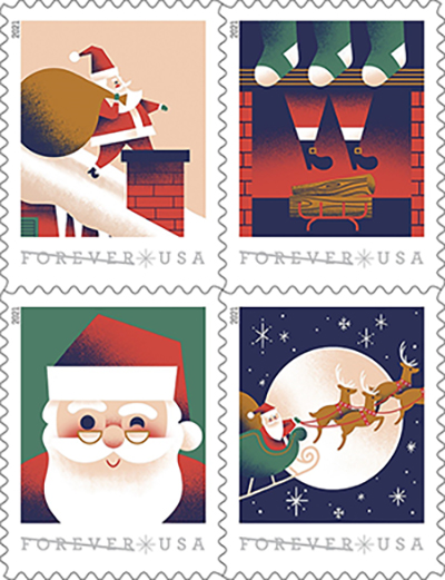 A visit from St. Nick Forever stamps