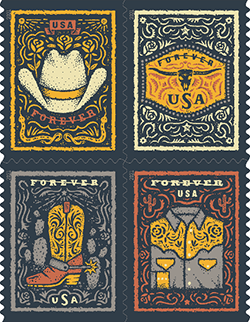 Western Wear Forever stamps