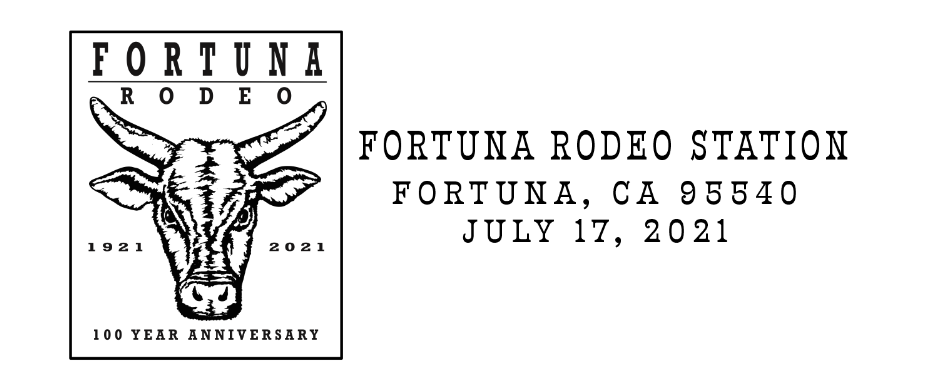 he Fortuna Rodeo with Pictorial Postmark