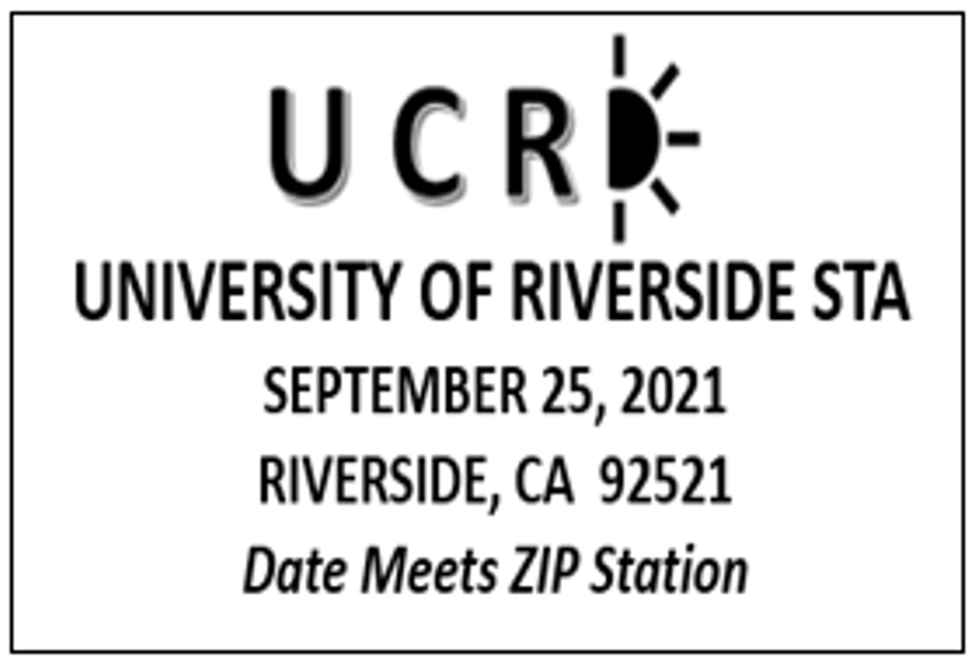 Date meets ZIP Riverside postmark