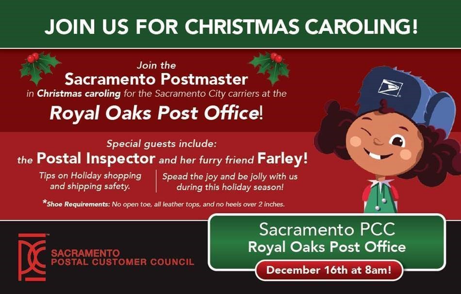 Sacramento Postmaster Invites Media to Christmas Carol Concert
