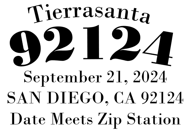 Date Meets Zip Tierra Santa postmark