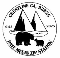 Crestline Post Office Celebrates Date Meets ZIP postmark