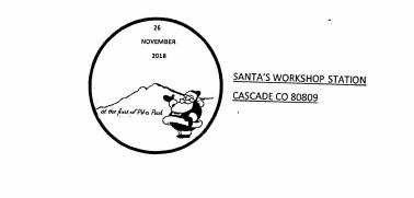 santa's workshop station Cascade CO 80809 postmark