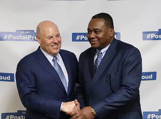 PMG Louis DeJoy and Aurora Postmaster Maurice Williams